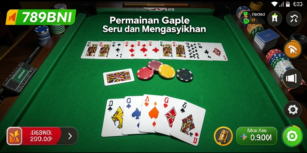 Gameplay menarik dalam 789BNI menunjukkan aksi seru permainan Gaple.