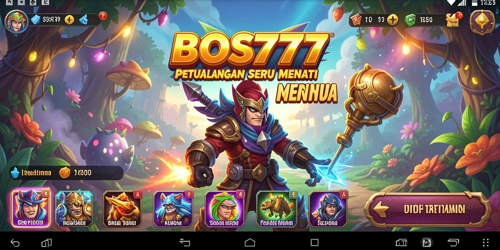 Skrinsut gameplay BOS777 yang menampilkan aksi petualangan yang seru.