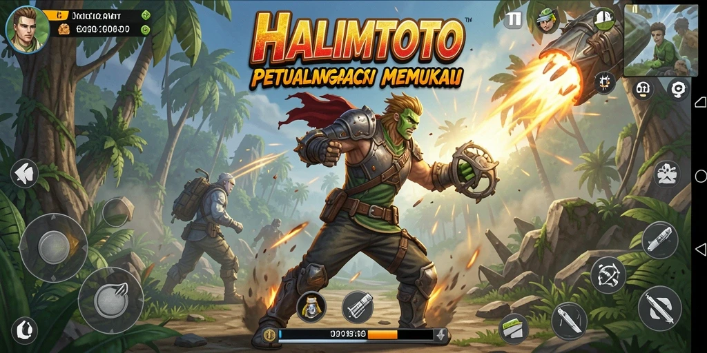 Screenshot tampilan gameplay HALIMTOTO yang mendebarkan dan penuh aksi.