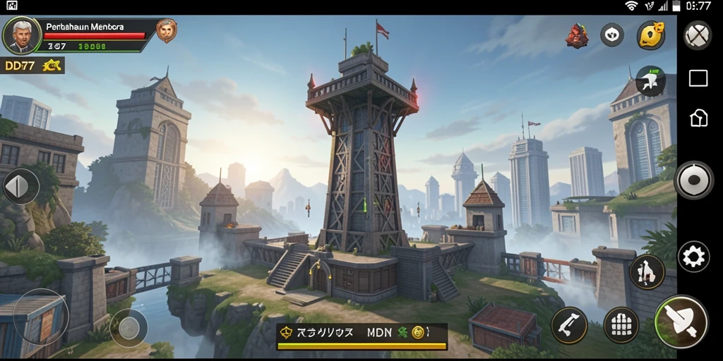 Tampilan gameplay Tower Defense yang seru dan menantang di IDR77.
