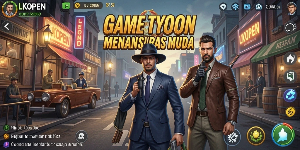 Tampilan action gameplay Tycoon yang menarik di LKOPEN.
