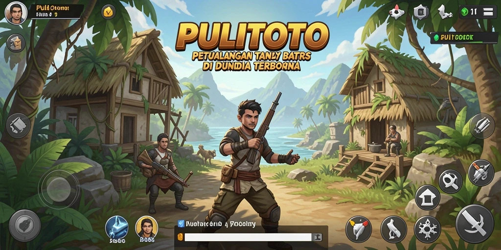 Tampilan gameplay PULITOTO yang menakjubkan dalam dunia terbuka.