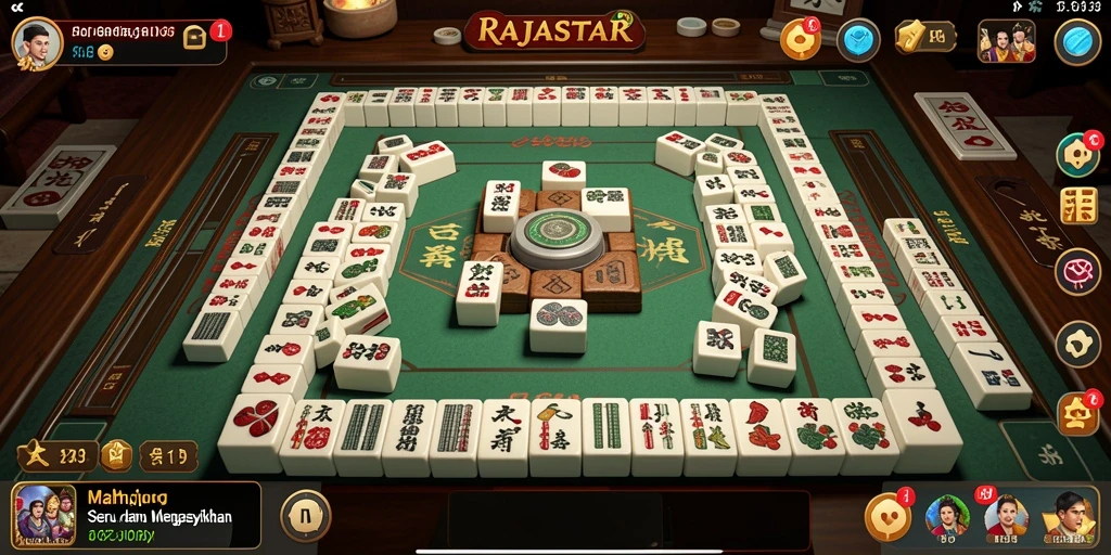 Tampilan gameplay menarik dari game Mahjong RAJASTAR.