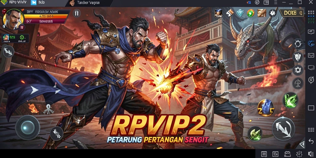 Gameplay seru RPVIP2 dengan pertarungan yang mendebarkan.