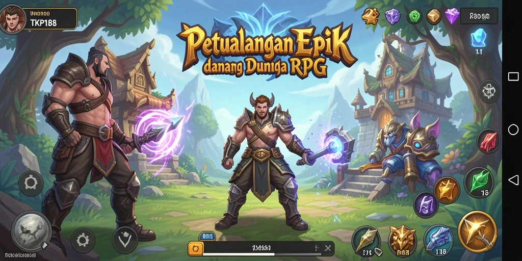 Tampilan gameplay RPG yang epik dari TKP188.